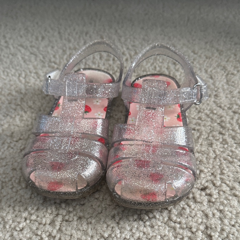 Glittery Silver Kids Sandals